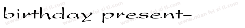birthday present字体转换